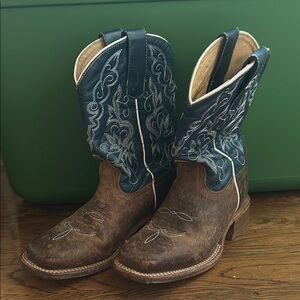 Anderson Bean Cowboy Boots Navy & Brown